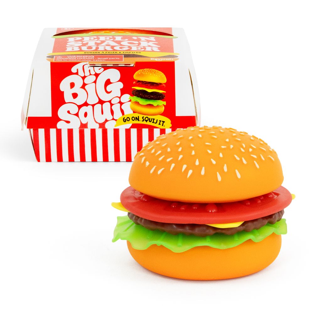 BIG Squij Burger peel and stack squishy toy
